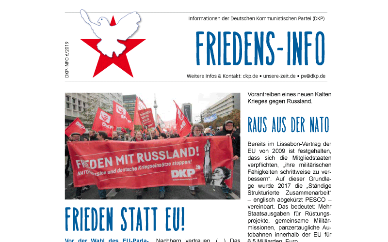 blogeufrieden - Friedens-Info - Frieden statt EU! - - Blog