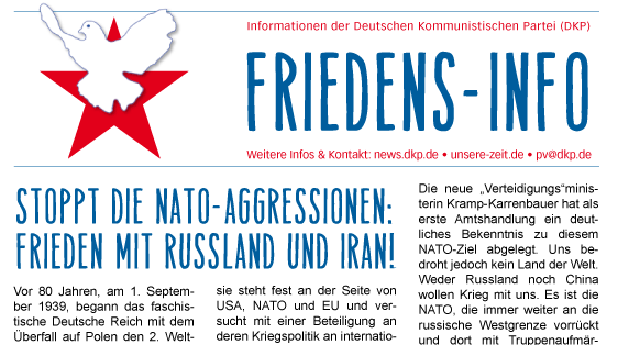 Friedensinfo 2019 MAIL 1 - Friedens-Info – Stoppt die NATO-Aggressionen: Frieden mit Russland und Iran! - Blog - Blog