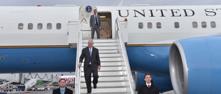 US-Außenminister Rex Tillerson bei seiner Ankunft in Ankara, Türkei (15. Februar) (Foto: U. S. Department of State)