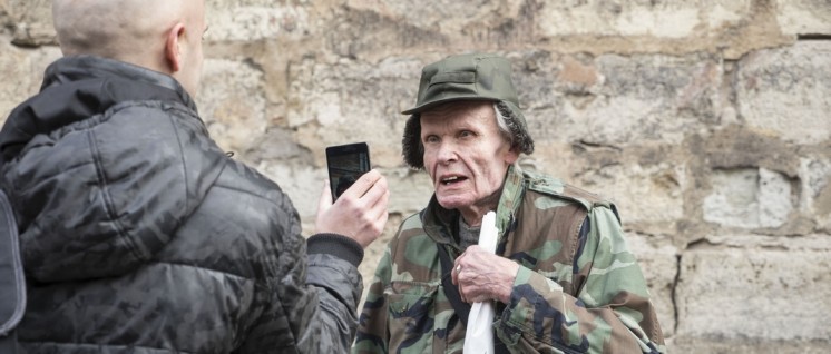 „Die da aufmarschieren, sind diejenigen, die den Holocaust in Lettland organisiert haben“: Veteran der lettischen Waffen-SS. (Foto: Jochen Vogler, r-mediabase.eu)