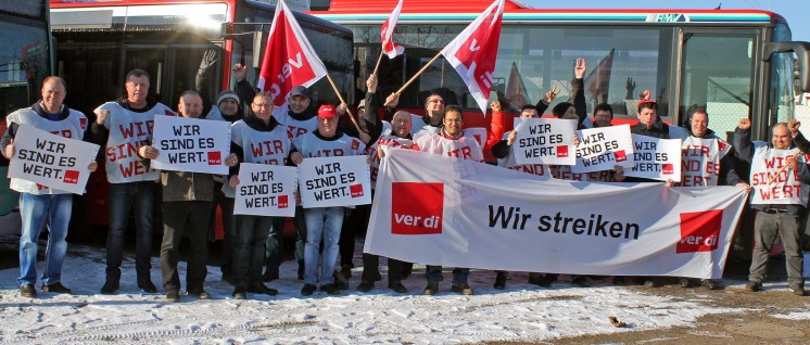 Busfahrerstreik in Limburg (Foto: Stefan Schneider, ver.di-Fototeam Hessen)