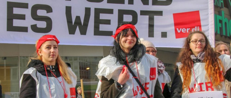 Warnstreik in Essen  (Siehe auch Seite 8) (Foto: Peter Köster)