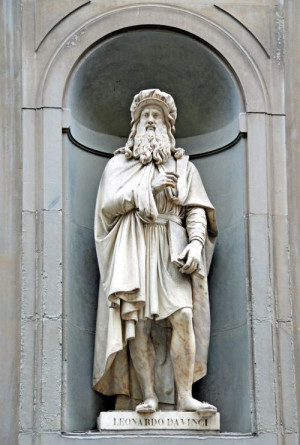 Leonardo-Statue in Florenz