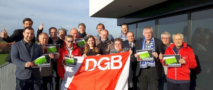 Gewerkschaftsmitglieder aus der DGB-Region Münsterland wollen Sozialticket verteidigen (Foto: DGB Münsterland)