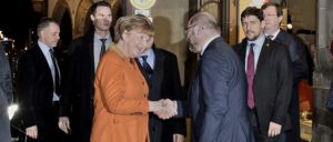 Dramaturgisch ein Paar: Merkel setzt deutsche Interessen in der EU durch, Schulz gewinnt Menschen für die „europäische Idee“. (Foto: Europäische Union 2016)