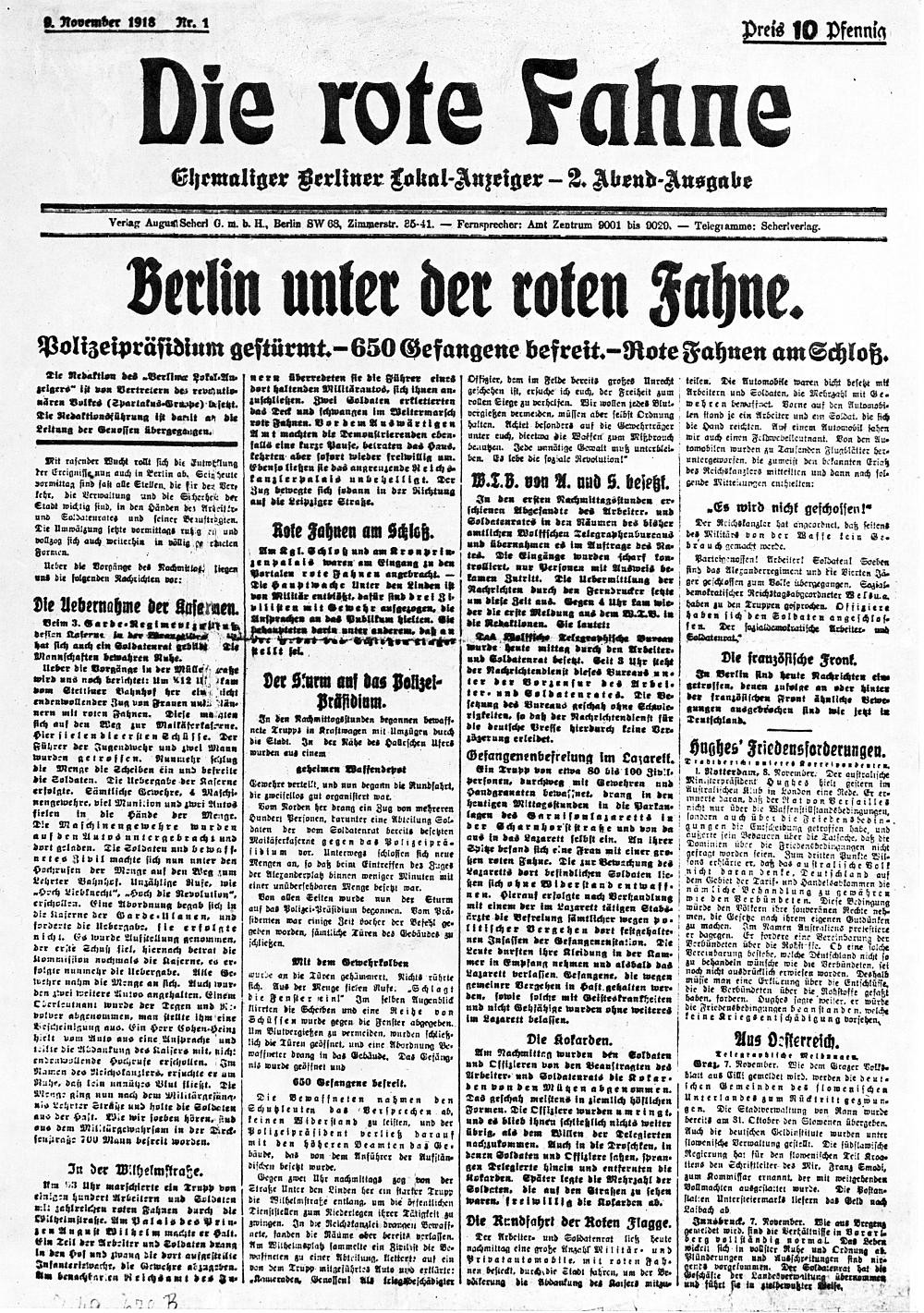 die rote fahne - Die rote Fahne - 100 Jahre Novemberrevolution - Theorie & Geschichte