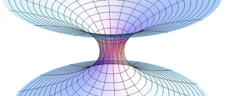 Die Schwarzschild-Metrik (auch Schwarzschild-Lösung) bezeichnet, speziell im Rahmen der allgemeinen Relativitätstheorie, eine modellhafte Lösung der Berechnungen von Albert Einstein. (Foto: [url=https://de.wikipedia.org/wiki/Schwarzschild-Metrik#/media/File:LorentzianWormhole.jpg]AllenMcC.[/url])