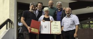 Gabriele Senft nach der Verleihung der Ehrenbürgerschaft der serbischen Stadt Varvarin