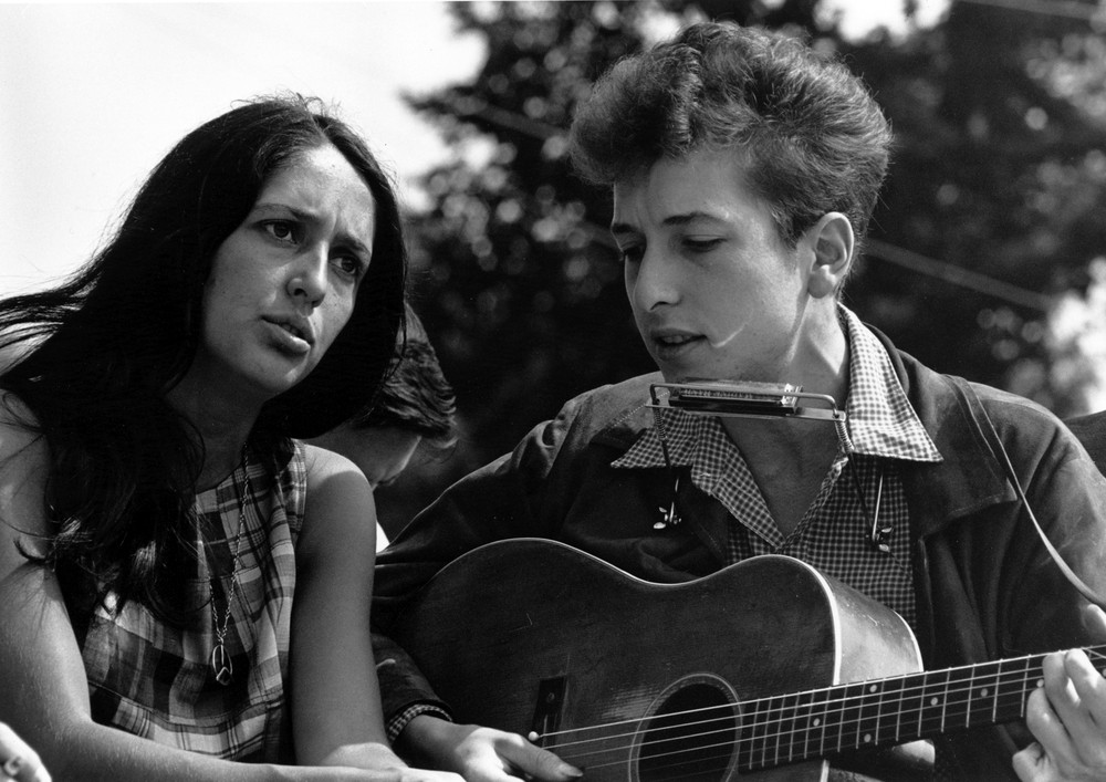 Joan Baez und Bob Dylan auf dem Civil Rights March nach Washington D.C. am 28. August 1963