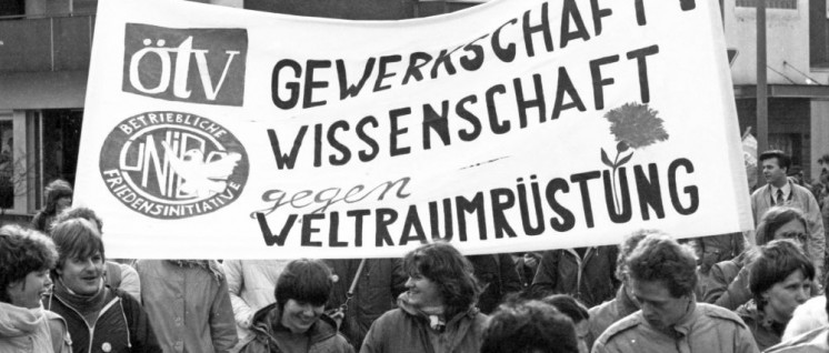 1986: Gewerkschafter gegen Aufrüstung (Foto: Klaus Rose)