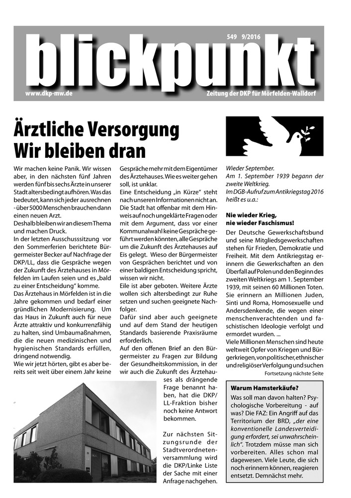 ein provisorium das beendet werden muss - Ein Provisorium, das beendet werden muss - Kommunalpolitik, Mörfelden-Walldorf - Kommunalpolitik