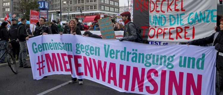 Protest gegen den Mietenwahnsinn in Berlin
                          (Foto: Rudi Denner/r-mediabase.eu)