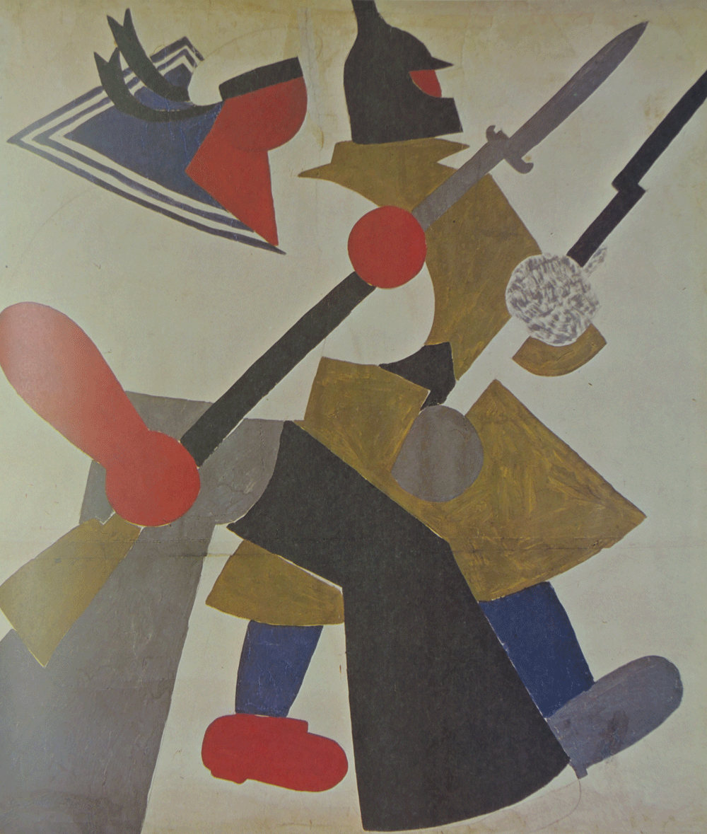 Wladimir Lebedew „Die Armee und die Flotte verteidigen Russlands Grenzen“ Plakat, ROSTA-Fenster, 1920