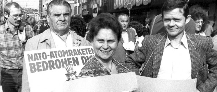 Düsseldorf, 1981 Gegen die Stationierung von Atomraketen (Foto: UZ-Archiv)