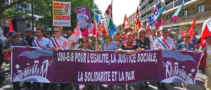 „Vereint für Gleichheit, soziale Gerechtigkeit, die Solidarität und den Frieden“ – Demonstration in Lille (Foto: Cercle Henri Barbusse /Claude Langlet)