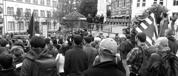 Protestdemo in Freiburg.