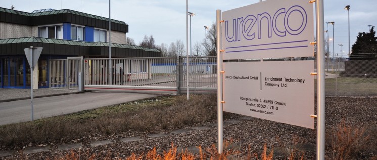 Urananreicherungsanlage der Firma Urenco in Gronau, Haupttor mit Pforte. (Foto: UAA Nee / flickr.com (CC BY-SA 2.0))