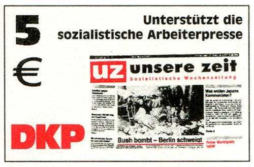 5 € Unterstützt die sozialistische Arbeiterpresse