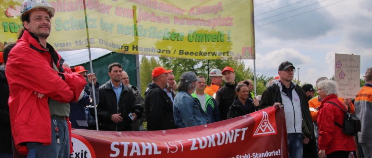Kampf um Arbeitsplätze bei Thyssen Krupp Steel (Foto: Peter Köster)
