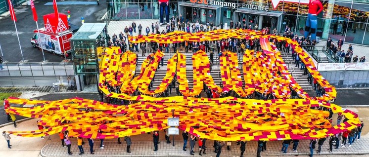Aktion gegen Rassismus auf dem Gewerkschaftstag in Nürnberg am 7. Oktober (Foto: Thomas Range)