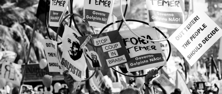 Protest bei Olympia gegen den konservativen Interimspräsidenten Michel Temer in Rio de Janeiro (Foto: Adriano Choque/Mídia Ninja)