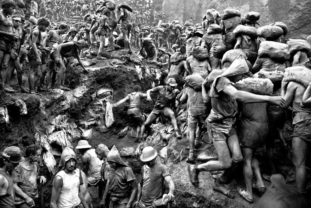 Goldmine in Serra Pelada, Bundesstaat Pará, Brasilien, 1986