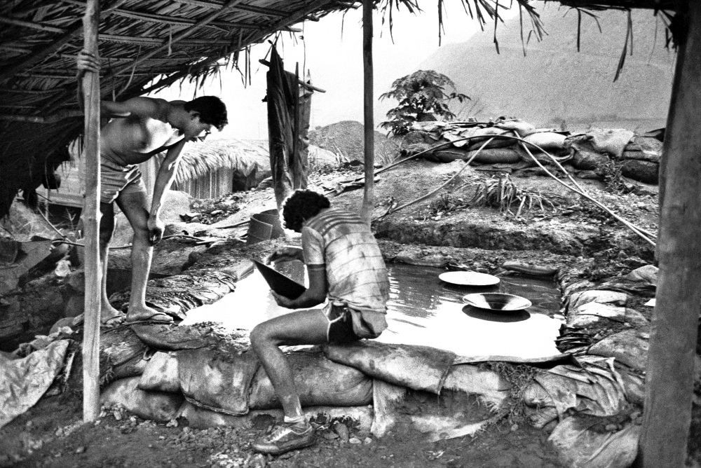 Goldmine in Serra Pelada, Bundesstaat Pará, Brasilien, 1986