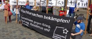 Nürnberg: Das Friedensforum lud in der Innenstadt zu einer Kundgebung ein. (Foto: Gustl Ballin)