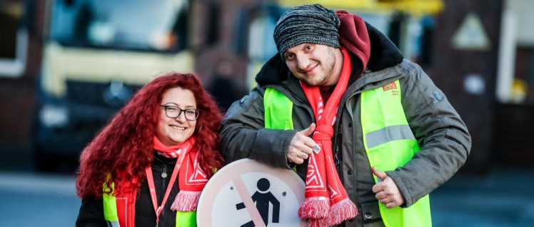 Streikauftakt bei Schwing in Herne am 2. Februar (Foto: Thomas Range)