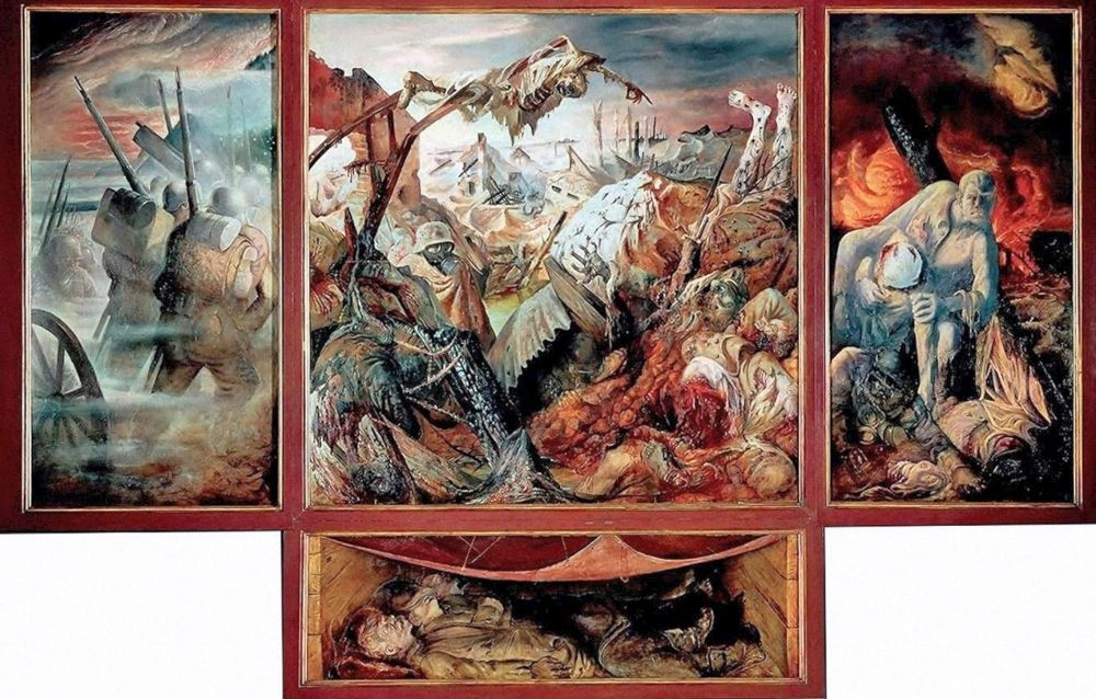 Der Krieg (Triptychon), Otto Dix, 1929/32, Mischtechnik auf Holz
