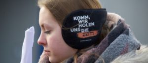 Warnstreik der IG Metall am 9. Januar in Ludwigsfelde: Es geht auch um mehr Zeit (Foto: Gabriele Senft)