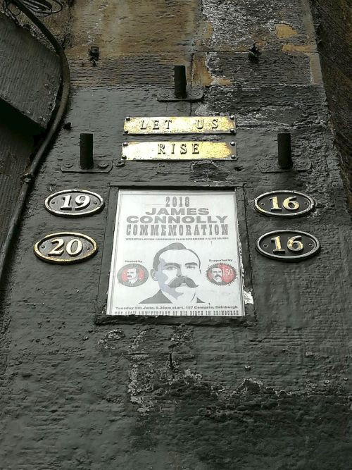 „Last uns uns erheben!“ Connollys Geburtshaus in Edinburgh.