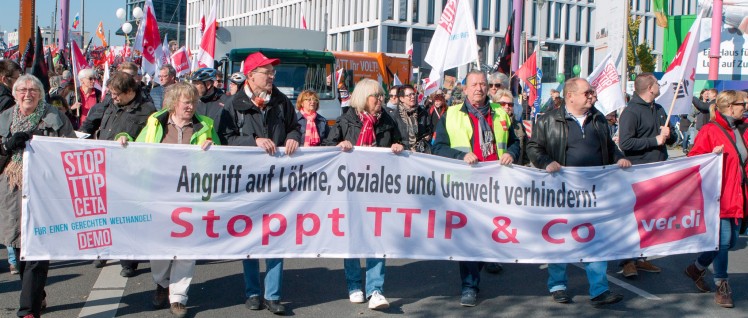 Berlin, 10.10.2015, Demonstration gegen TTIP und CETA (Foto: redpicture)