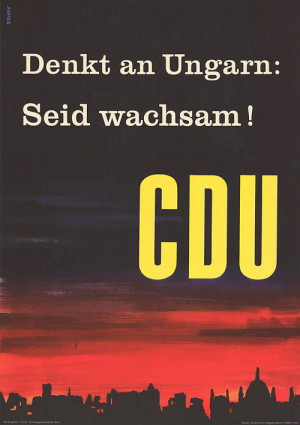 CDU Plakat zu Bundestagswahlen 1957