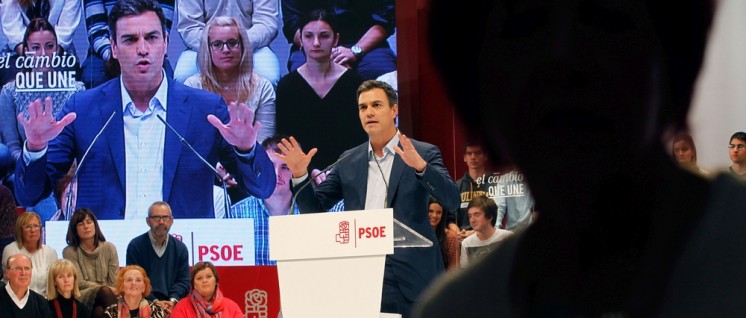 Irgendeinen Wandel will er auch: Pedro Sánchez erhielt keine Mehrheit für seine geplante Koalition mit den Ciudadanos. (Foto: FSA-PSOE/flickr.com/CC BY-ND 2.0//www.flickr.com/photos/fsapsoe/22503434573)