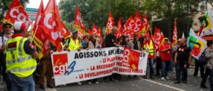 „Gemeinsam handeln“: Die Gewerkschaft CGT, die der PCF nahesteht, ist die treibende Kraft in den laufenden Protesten (Foto: Max Matthes)