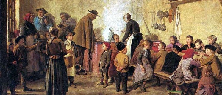 „Die Armensuppe“ (Albert Anker, 1831 – 1910)