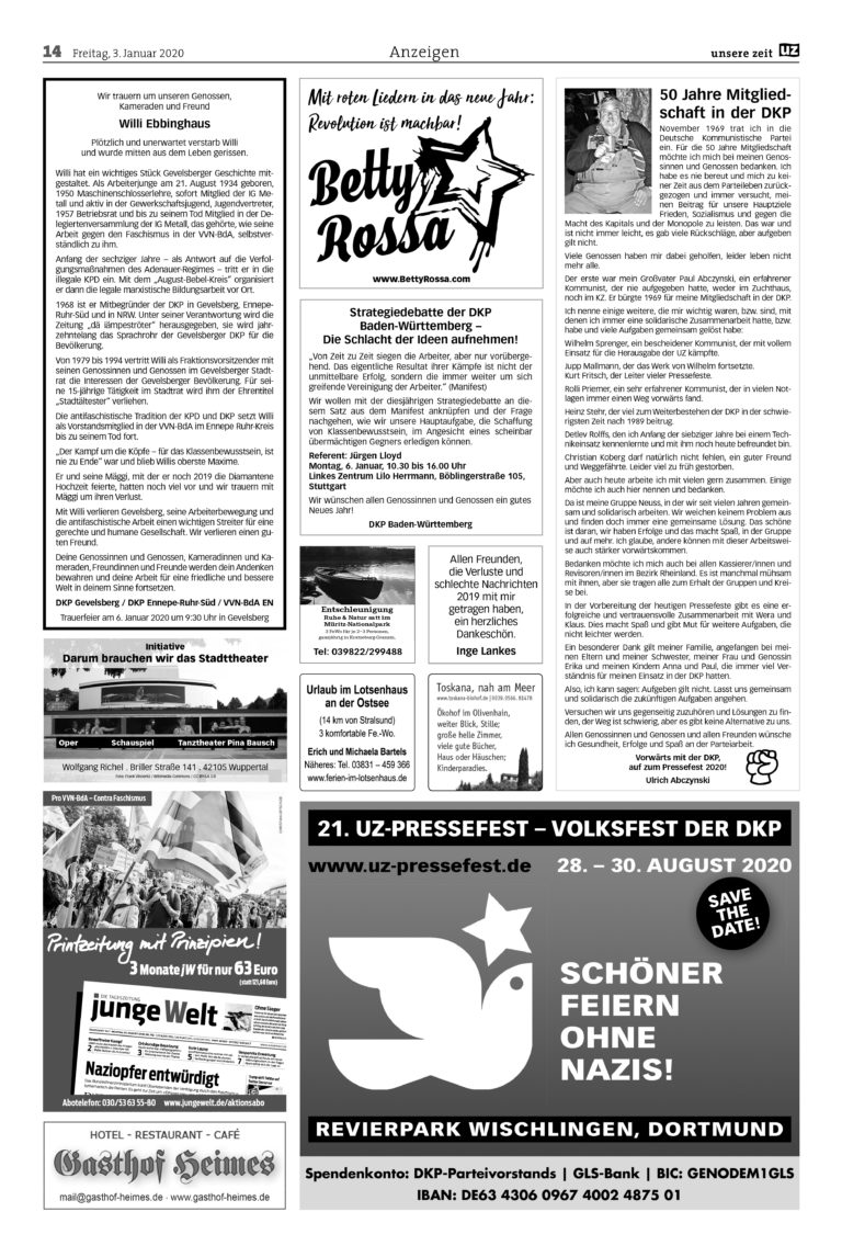 UZ 01 14 - Anzeigen 2020-01 - - Anzeigen