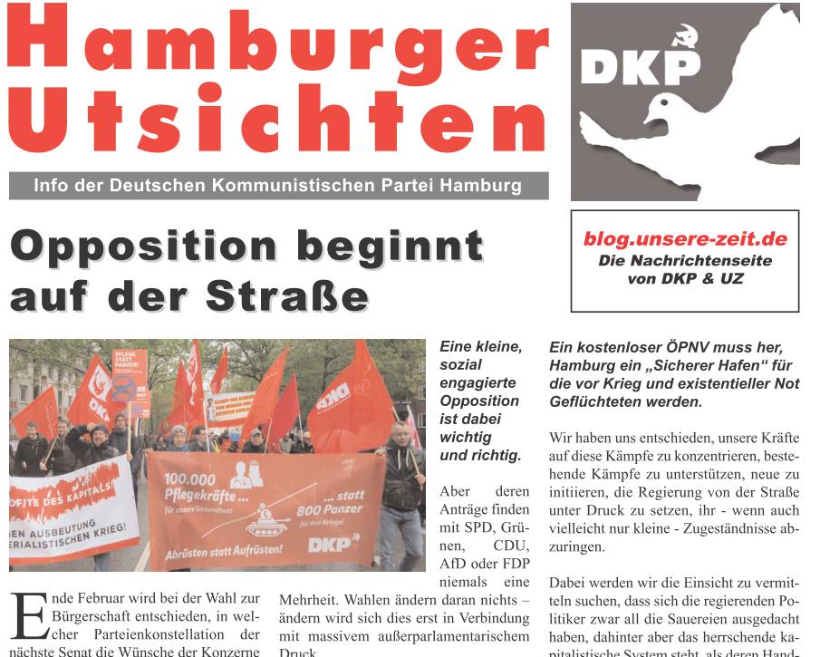 HU2 20 - Hamburger Utsichten zu den Bürgerschaftswahlen - Bürgerschaftswahl, Hamburg, Kleinzeitung - Blog