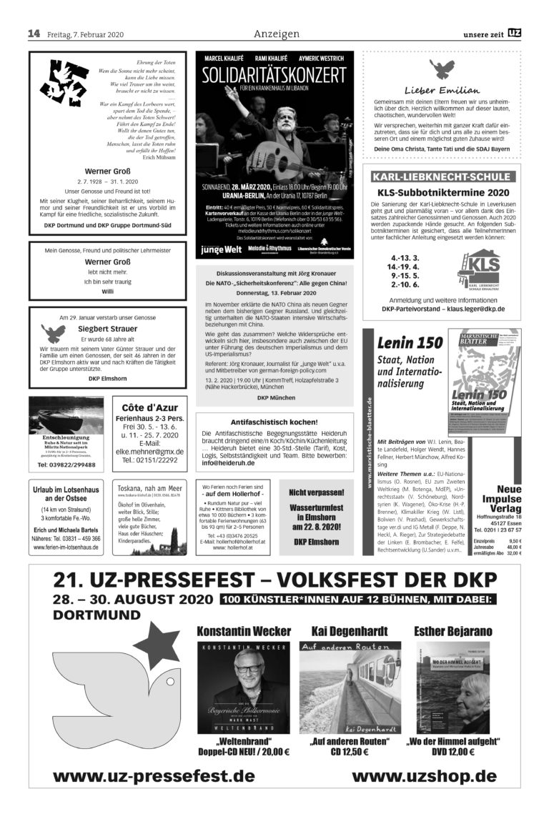 UZ 06 14 - Anzeigen 2020-06 - Anzeigen - Anzeigen