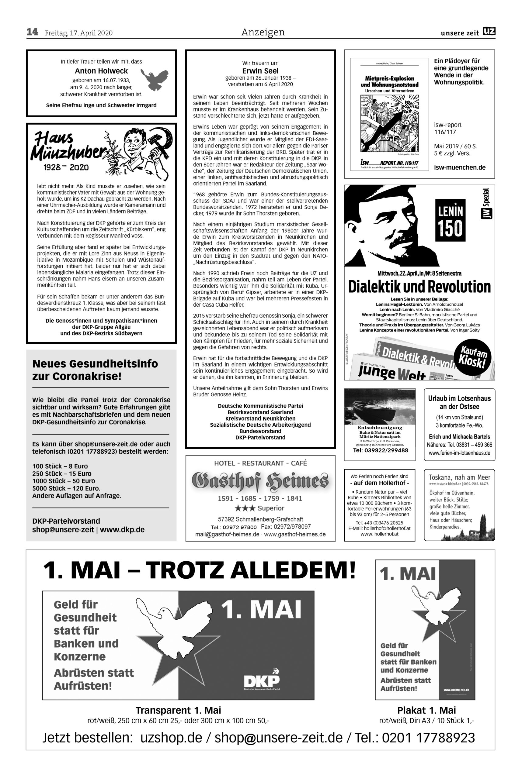 UZ 16 14 scaled - Anzeigen 2020-16 (1) - UZ vom 17. April 2020 - UZ vom 17. April 2020