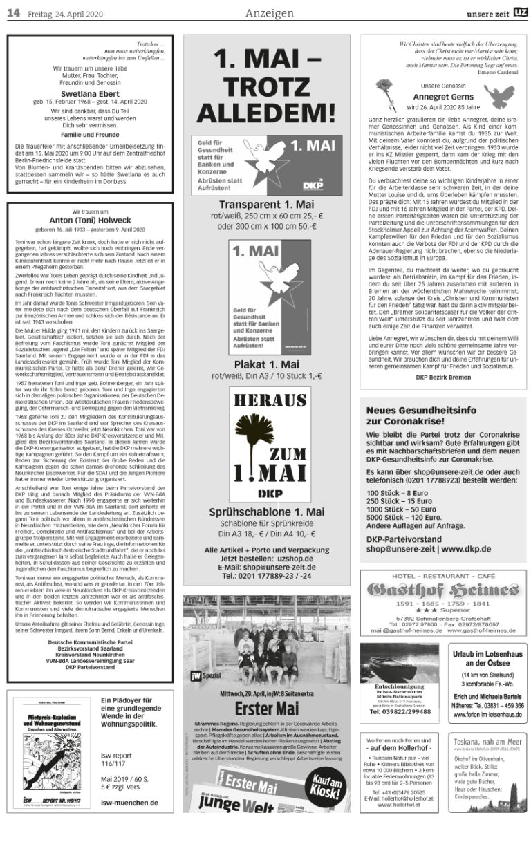UZ 17 14 - Anzeigen 2020-17 - - Im Bild