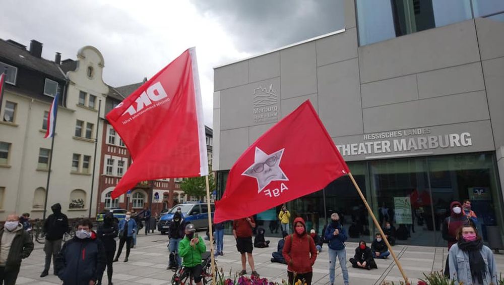 Marburg 1 - Distancing statt Sozialpartnerschaft - 1. Mai - Im Bild