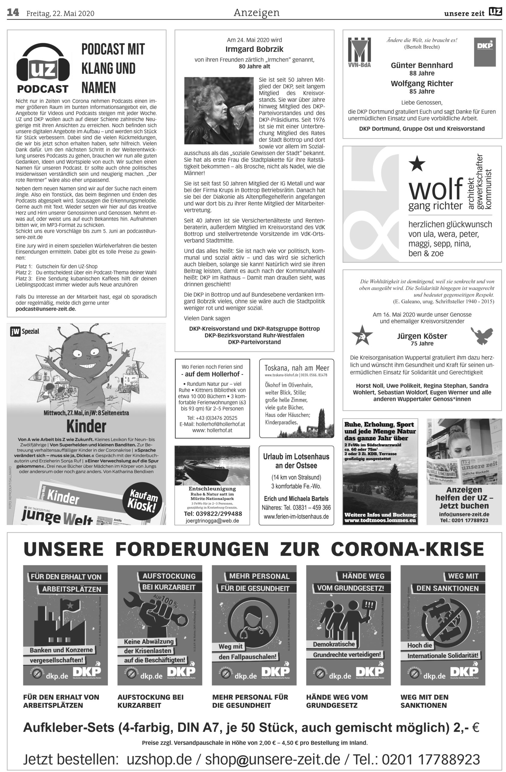 UZ 21 14 1 scaled - Anzeigen 2020-21 - UZ vom 22. Mai 2020 - UZ vom 22. Mai 2020