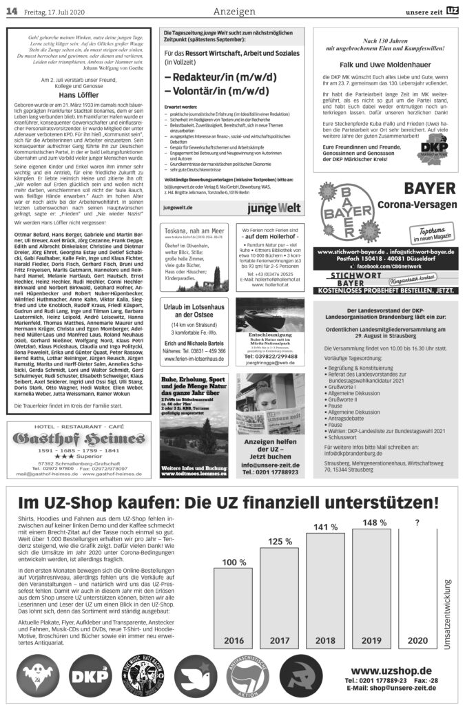 UZ 29 14 - Anzeigen 2020-29 - Anzeigen - Anzeigen
