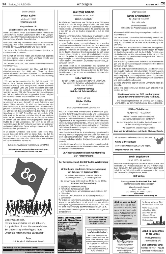 UZ 31 14 - Anzeigen 2020-31 - Anzeigen - Anzeigen