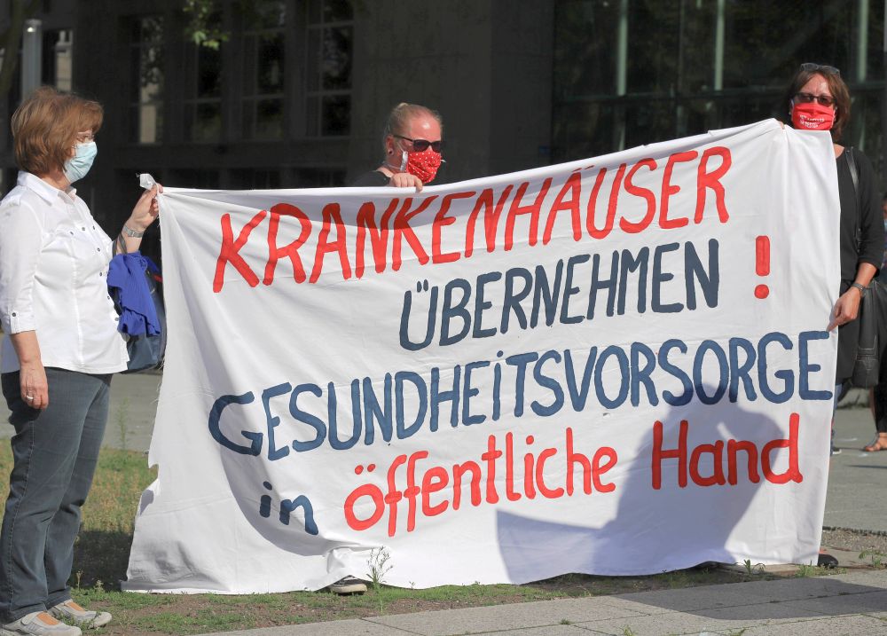 320301 neu - Wir wollen nicht bitten - Krankenhaus, Proteste - Wirtschaft & Soziales