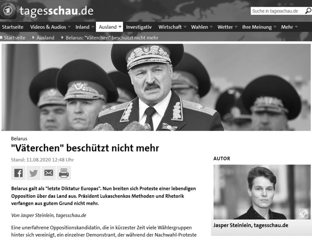 351302a Belarus Tagesschau Screenshot - Zum Abschuss freigegeben - Belarus, Fernsehen, Medienkritik - Hintergrund