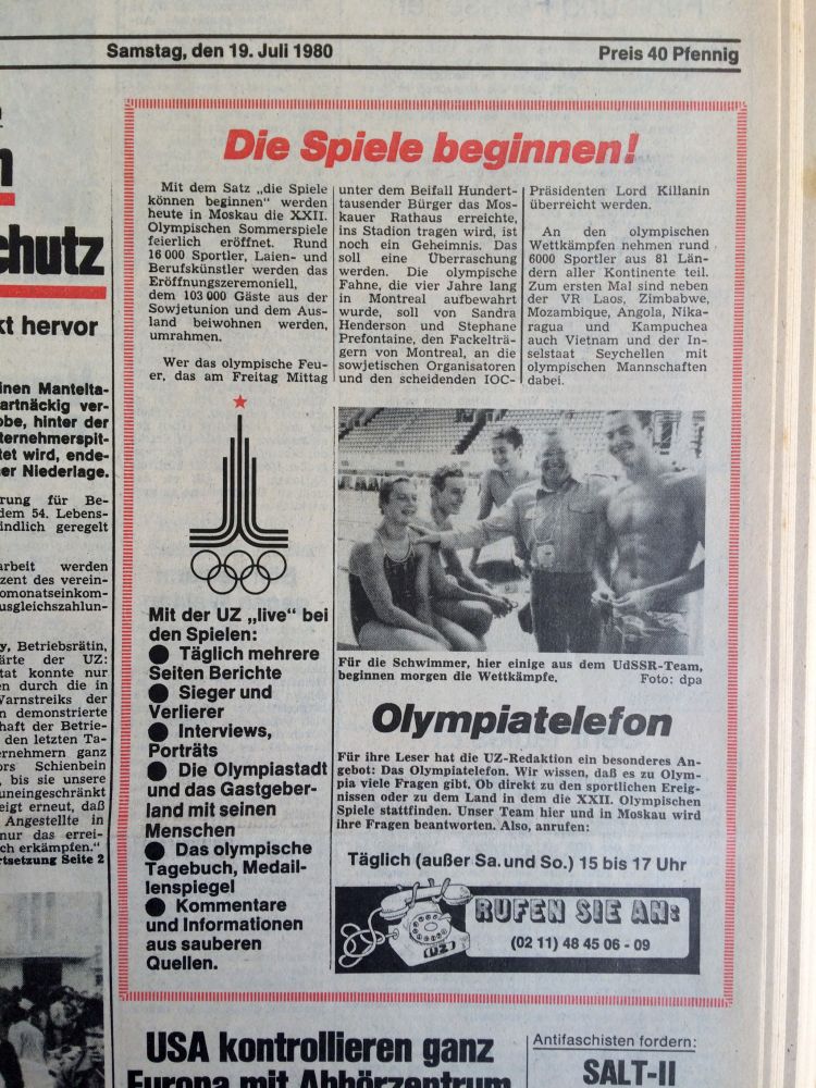 IMG 0115 - Fehlgeschlagener Boykott - Olympische Spiele, Sport - Hintergrund