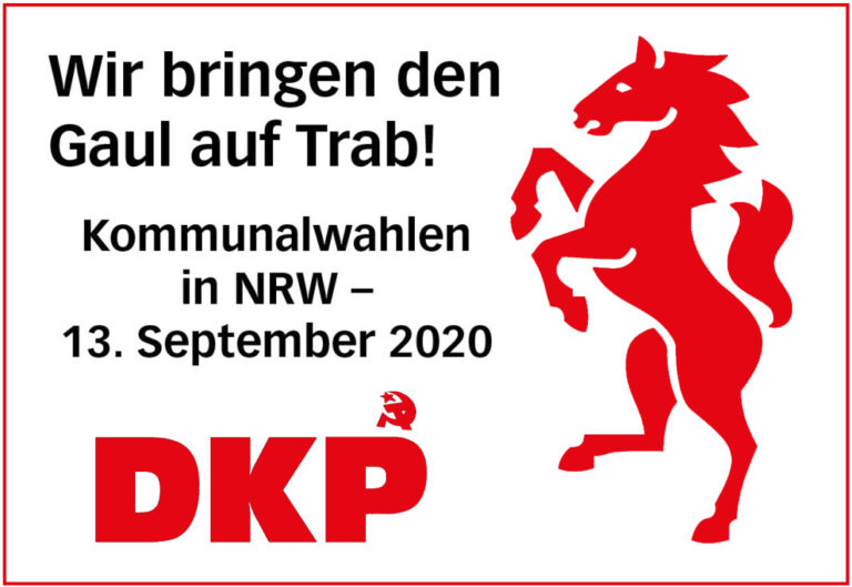 Logo Kommu 2020 rot - Vom Teewasser zum großen Ganzen - DKP - DKP
